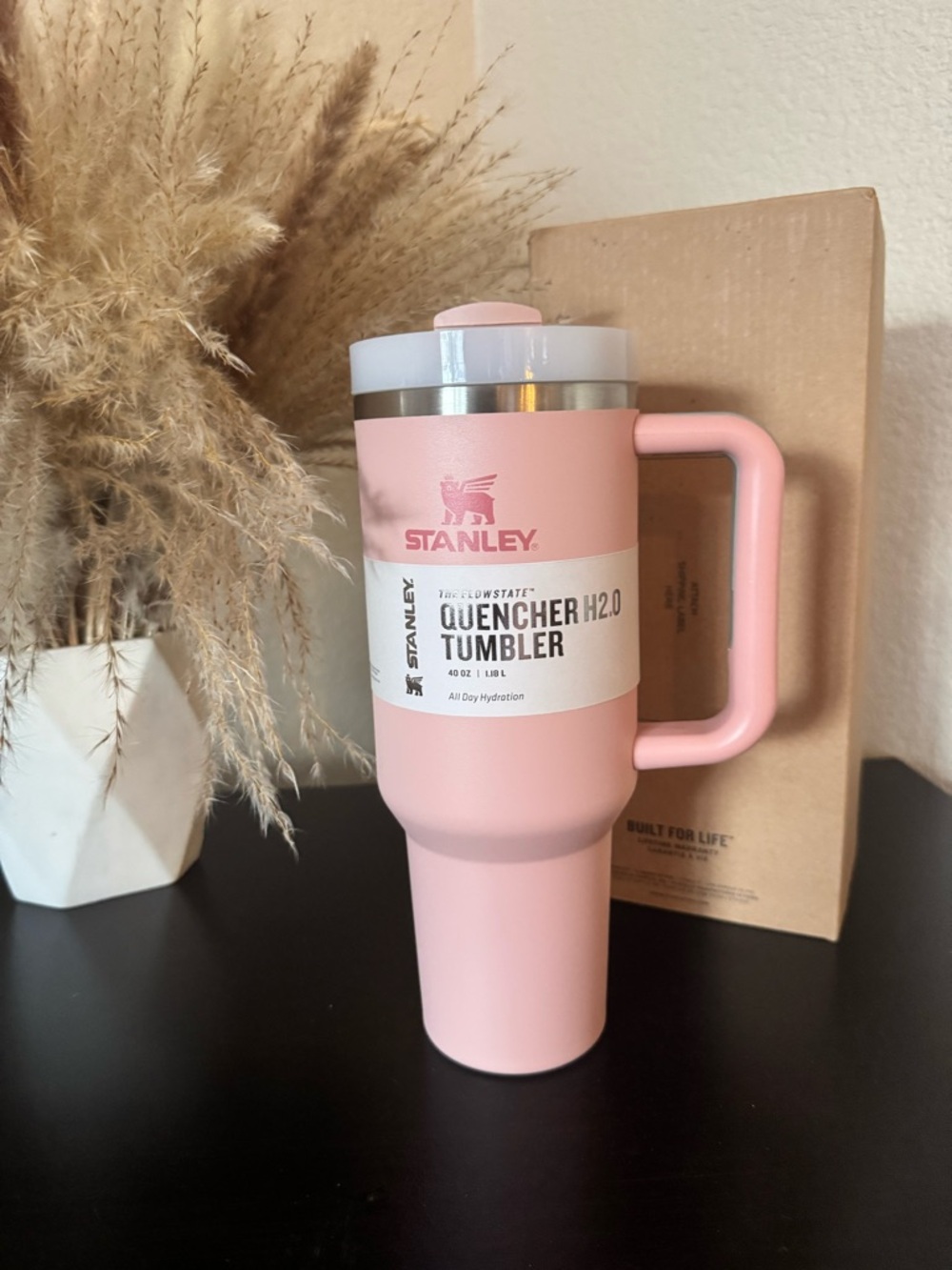 Stanley Pink Insulated Quencher Tumbler with Handle